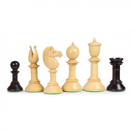 Piezas de ajedrez Northern Upright negras