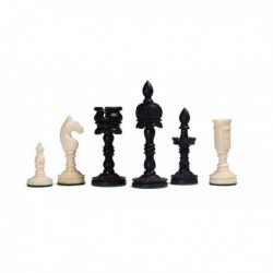 Temple Carved Bone Chess Pieces