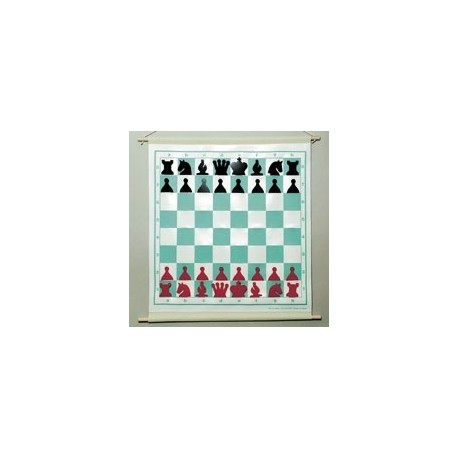 Tablero de ajedrez mural magnético plegable enrollable