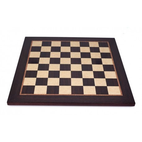 Satin rosewood-maple chessboard (boxes 50 mm)