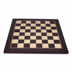 Satin rosewood-maple chessboard (boxes 55 mm)