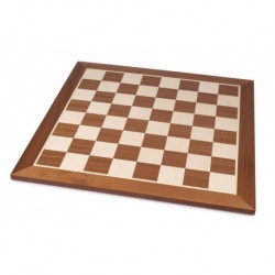 Tablero de ajedrez de madera teñido de caoba ( escaques 50 mm)