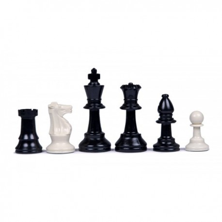 Plastic chess pieces emplooned and inf futures No. 5