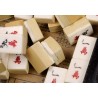 mahjong de hueso y de bambu