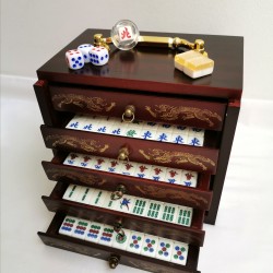 Mahjong Tradicional Mini - Madera y Resina