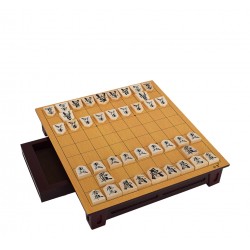  Yellow Mountain Imports Shogi Japanese Chess Game Set - Wooden  Board with Drawers and Traditional Koma Playing Pieces : Toys & Games