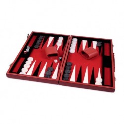 Backgammon Deluxe Rojo - M